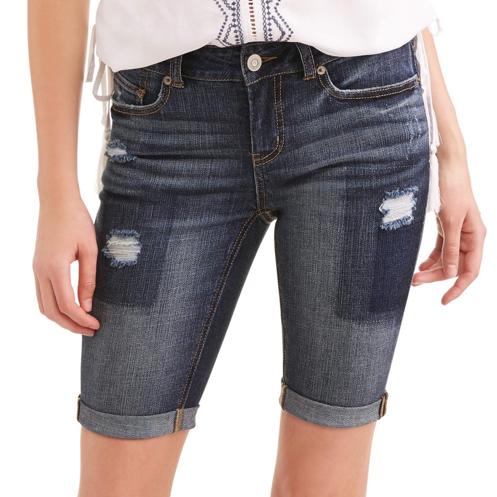 Denim Bermuda Shorts, Medium Wash